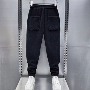 Mid-rise Loose-fitting Corduroy Track Pants