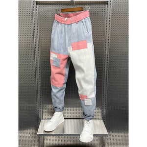 Men's Small-Footed Denim Harem Pants