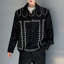 Load image into Gallery viewer, Line Embroidered Lapel Jacket
