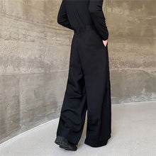 Load image into Gallery viewer, Thickened Straight Pleated Patchwork Wide-leg Trousers
