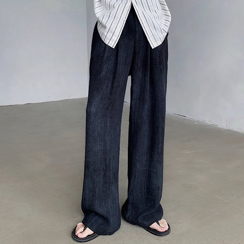 Linen Casual Wide-Leg Pants Loose Drape