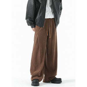 Loose Casual High-density Twill High-waist Drape Wide-leg Pants