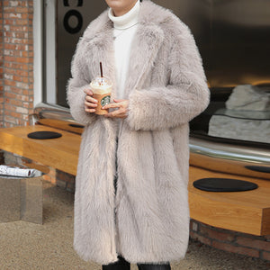 Winter Long Thick Faux Plush Coat