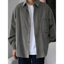 Load image into Gallery viewer, Corduroy Zip-up Pockets Soft Shirts
