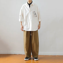 Load image into Gallery viewer, Japanese Retro Washed Cotton Loose Shirt
