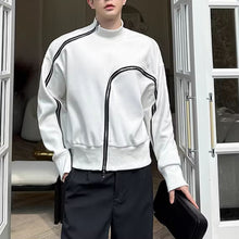 Load image into Gallery viewer, Stand Collar Contrast Zip Sweatshirt
