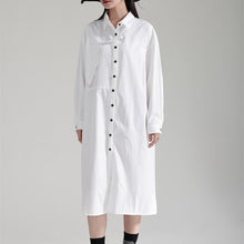 Load image into Gallery viewer, Single Breasted Shirt Collar Dress
