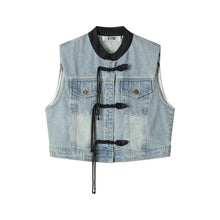 Load image into Gallery viewer, Denim Loose Sleeveless Casual Vest
