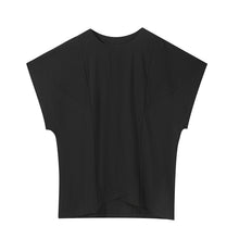 Load image into Gallery viewer, Irregular Cut Hem Short Sleeve Loose T-shirt
