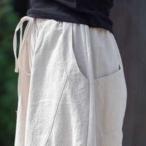 Linen Thin Loose Vintage Wide Leg Bloomers