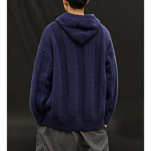 Warm Hooded Loose Knit Sweater