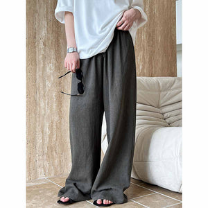 Drawstring Casual Wide-leg Pants