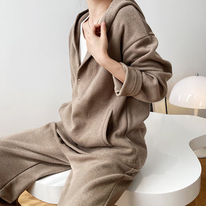 Autumn Hooded Sweatshirt and Sweatpants Casual Sports Suit