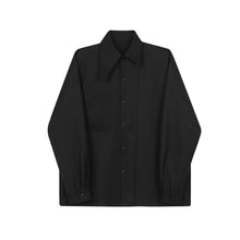 Load image into Gallery viewer, Pointed Collar Button-down Long-sleeve Shirt
