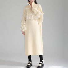 Load image into Gallery viewer, Autumn and Winter Thickened Turtleneck Fringed Knitted Dress
