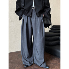 Load image into Gallery viewer, Drape Wide-leg Floor-length Suit Trousers
