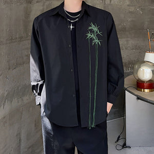 Slub Embroidered Streamer Shirt