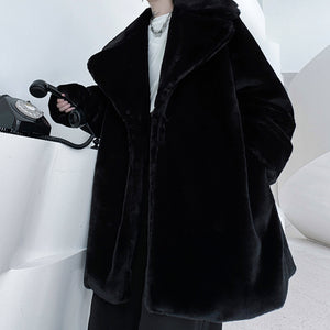 Warm Artificial Fur Oversized Coat