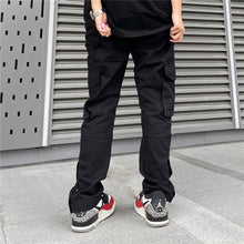 Load image into Gallery viewer, Solid Color Multi-Pocket Cargo Pants
