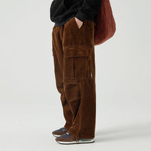 Load image into Gallery viewer, American Retro Loose Cotton Corduroy Trousers
