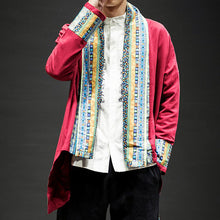 Load image into Gallery viewer, Ethnic Printed Cotton Linen Cardigan
