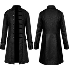 Load image into Gallery viewer, Retro Medieval Stand Collar Trench Coat
