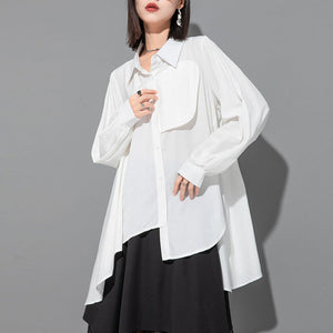 Casual Slit Cape Shirt