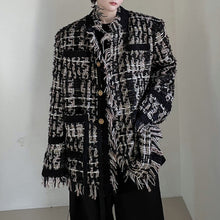 Load image into Gallery viewer, French Wool Fringed Shoulder Padded Jacket
