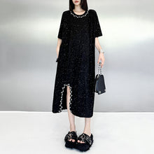 Load image into Gallery viewer, Beaded Sequined Slit Long Dress
