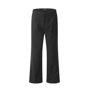 Black Slim Straight Pants