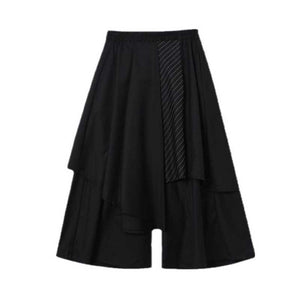 Fake Two Piece Loose Irregular Culottes Harem Pants