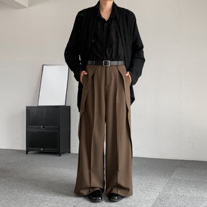 Vintage Pleated Wide Leg Pants