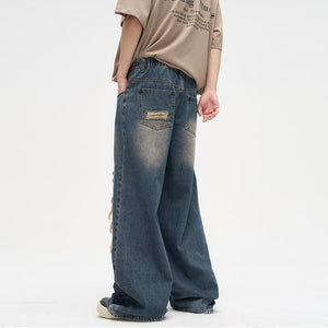 Ripped Loose Straight Pants