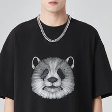 Load image into Gallery viewer, Panda Head Print Crew Neck T-shirt
