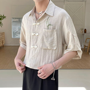 Summer Linen Short Sleeve Shirt