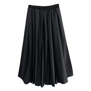 Black Casual Wide Leg Pants