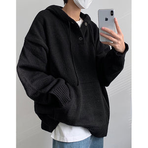 Hooded Loose Retro Sweater