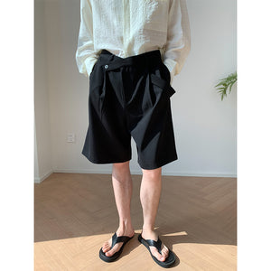 Irregular Waist Straight Leg Shorts