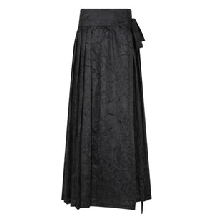 Pleated Lace-up Vintage Skirt