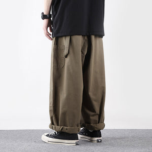 Retro Cargo Loose Wide-leg Pants