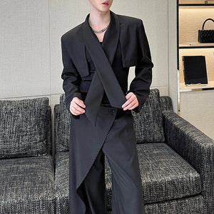 Streamer Short Wrap Shirt Wide Leg Pants Suit