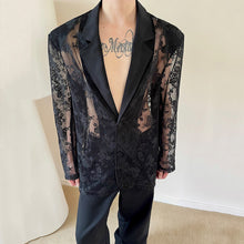 Load image into Gallery viewer, Sheer Jacquard Embroidered Blazer
