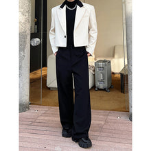 Load image into Gallery viewer, Contrast Color Short Lapel Blazer
