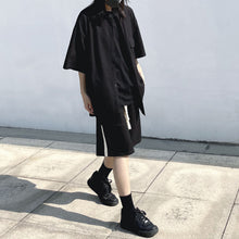 Load image into Gallery viewer, Summer Black Loose Casual Shorts
