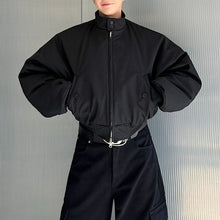 Load image into Gallery viewer, Cotton Stand Collar Thickened Cropped Coat
