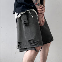 Load image into Gallery viewer, Layered Distressed Track Shorts
