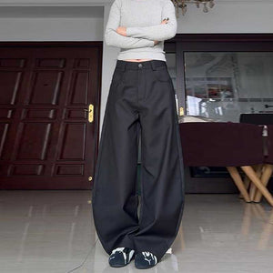 Vintage Draped Black Scimitar Suit Pants