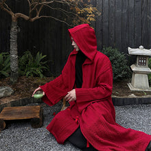 Load image into Gallery viewer, Retro Red Hooded Cloak
