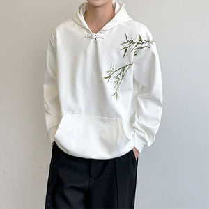 Bamboo Embroidered Hooded Sweatshirt