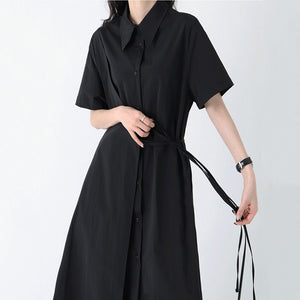 High Waist Long Irregular Dress